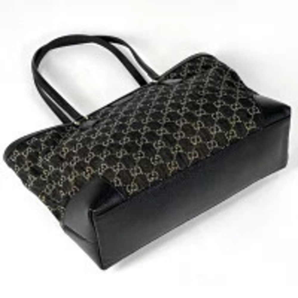 Gucci shoulder denim tote bag GG black